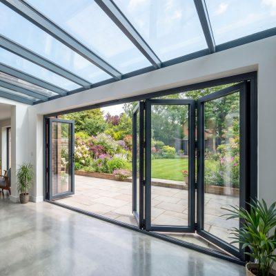 Schuco Bi Fold Doors & glass roof