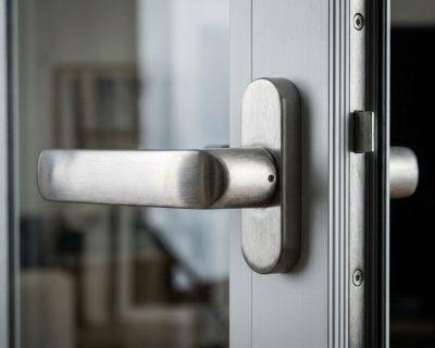 Door locking handle detail