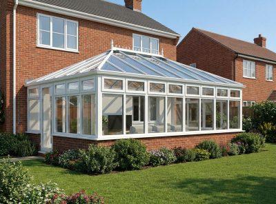 Edwardian conservatory attached to a house