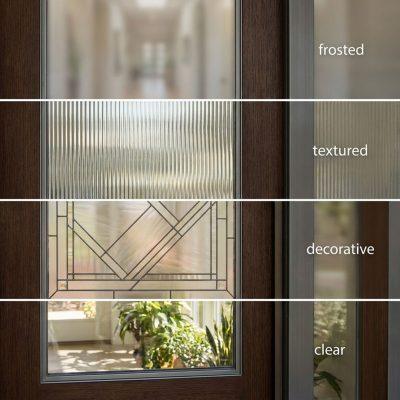 Modern front door glass panels